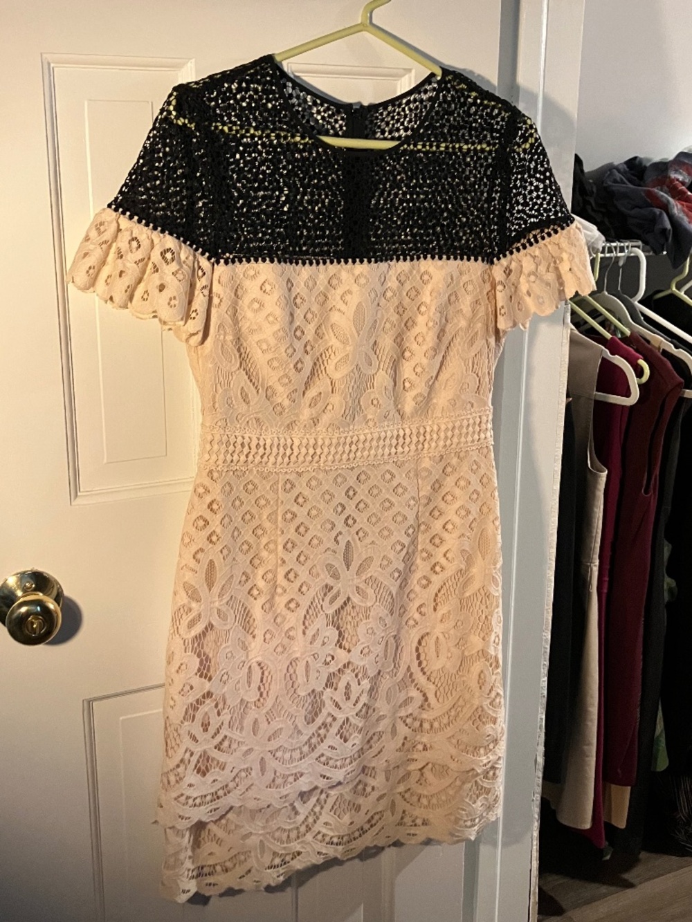 Club Monaco Dress Off White/Black